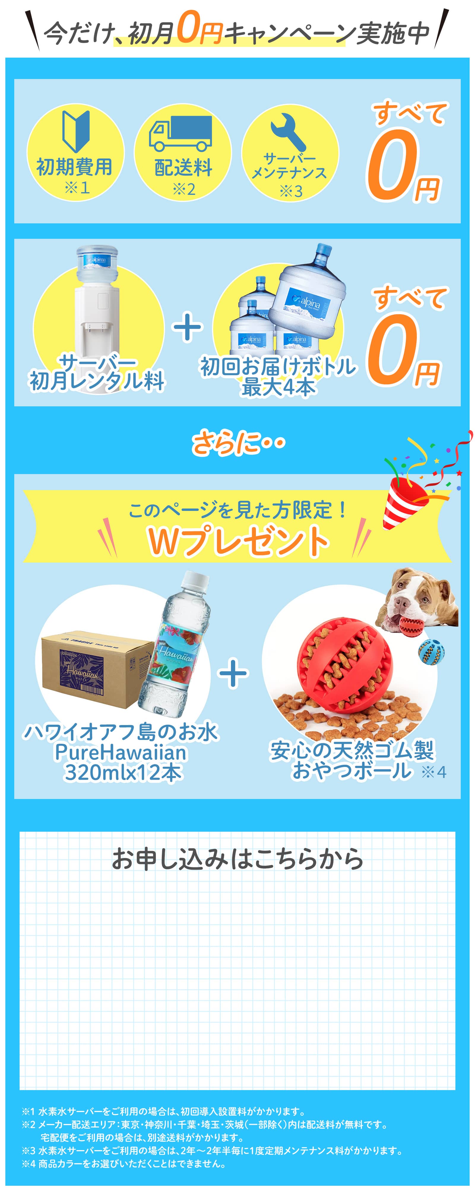 今なら、初月０円キャンペーン実施中。申し込みはこちらから